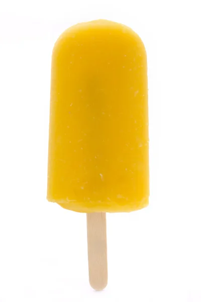 Orange ice lolly over white — Stock Photo, Image