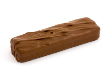 Beyaz üzerine izole edilmiş çikolata.