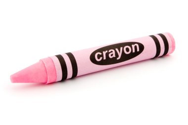 Beyaz izole tek pembe pastel boya