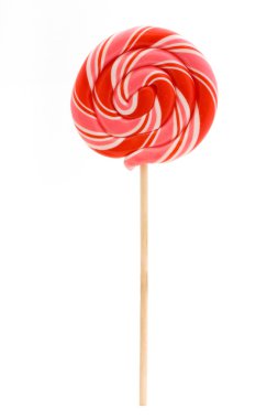 Beyaz üzerine pembe lolipop