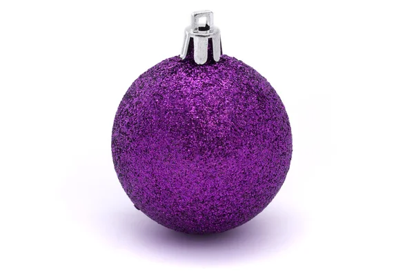Boule de Noël violette scintillante — Photo