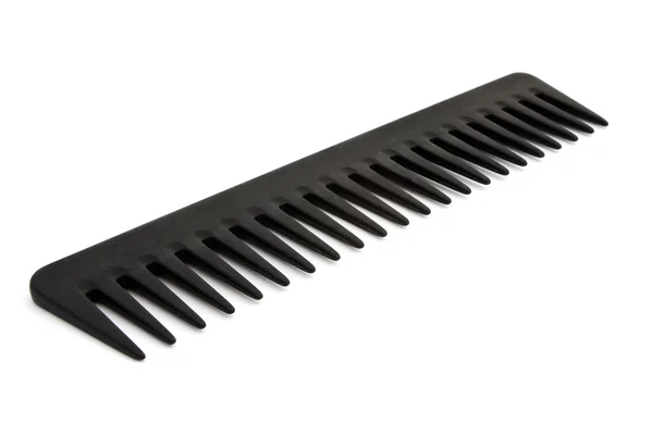 Black comb isolated on white — Stock Photo, Image