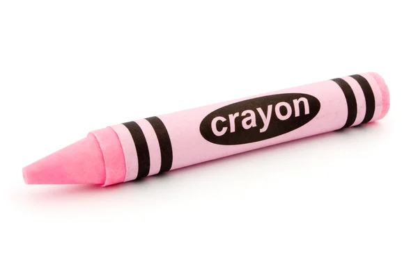 Beyaz izole tek pembe pastel boya