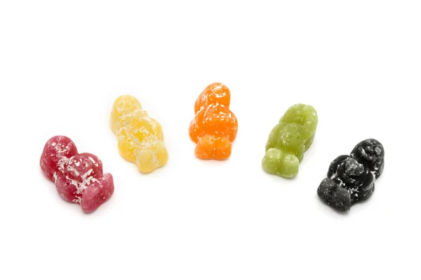 Line of jelly baby sweets — Stock Photo, Image