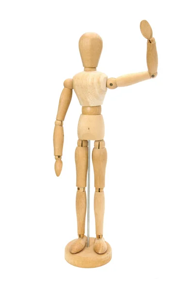 Waving wooden artists Mannequin — Stock Photo, Image