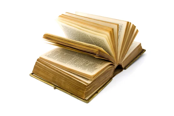 Beyaz açık antika deri kitap