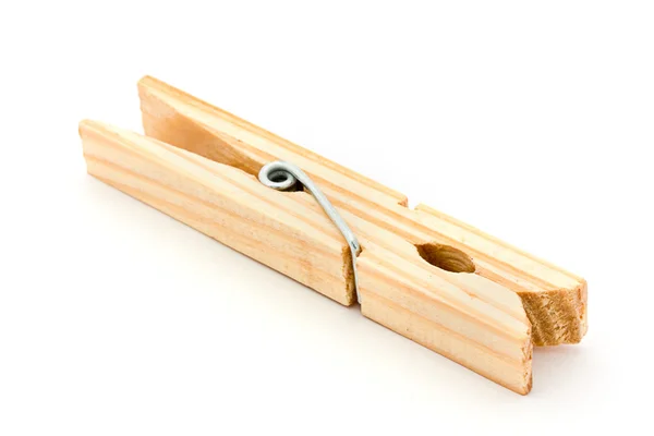 Pega de madeira sobre branco — Fotografia de Stock