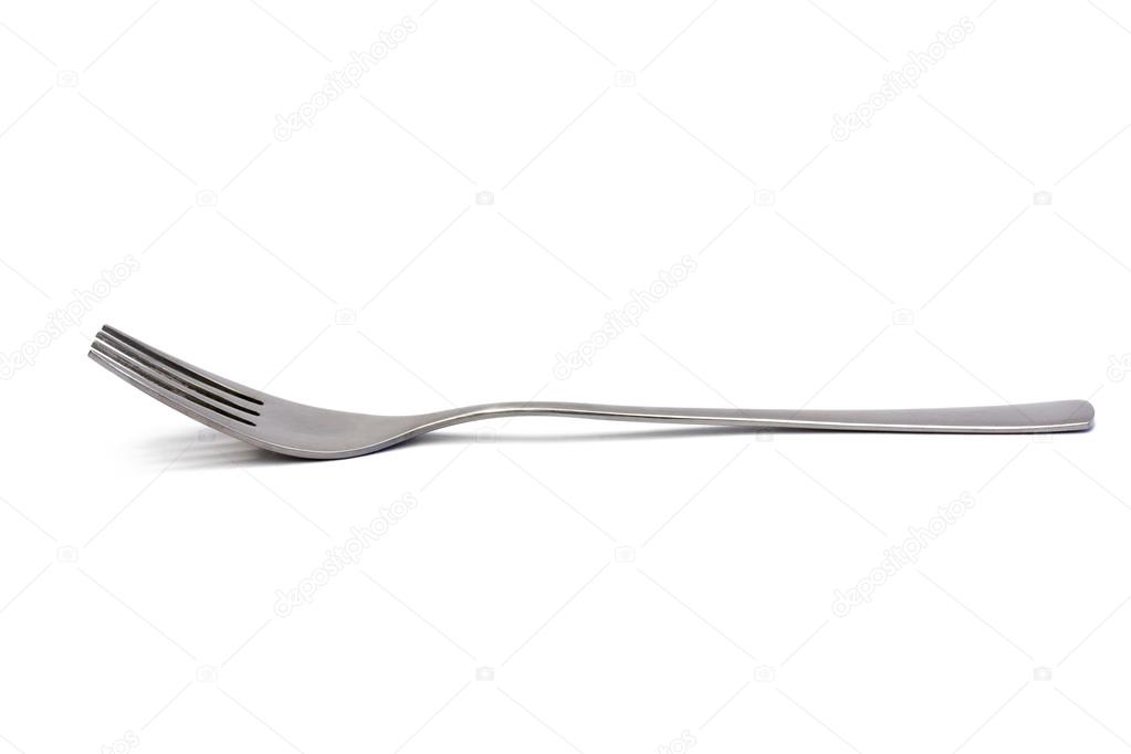 Fork on a white background
