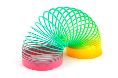 Slinky toy over white clipart