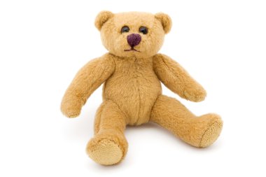 Tek Kişilik oturma oyuncak ayı beyaz üzerinde