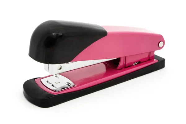 Pink and Black stapler over white — Stock Photo, Image