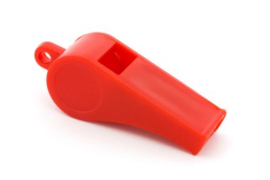 kırmızı plastik düdük