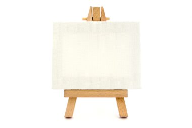 Boş bir tuval ile küçük şövale 