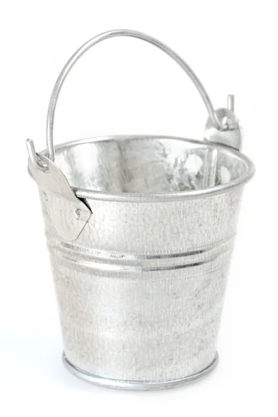 Empty steel bucket — Stock Photo, Image