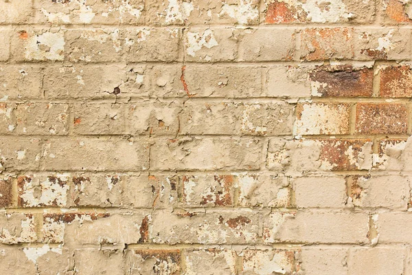 Leeftijd afbrokkelende bakstenen muur textuur achtergrond — Stockfoto