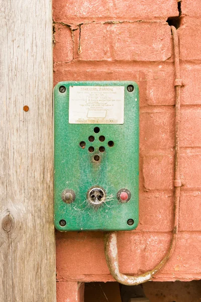 Old fashioned green control box — Stock Photo, Image