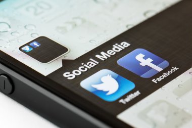 Sosyal medya app simgeleri bir akıllı telefon