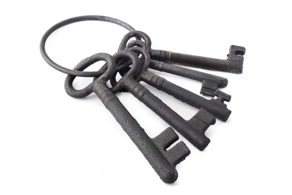 Bunch of old iron keys — Stock Photo, Image