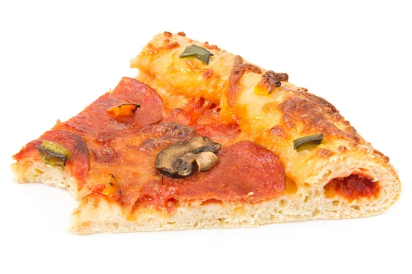 Dilim pizza eksik bir ısırık ile