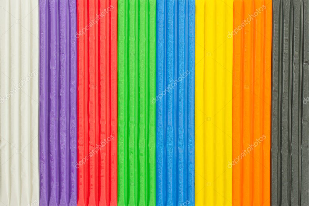coloured modelling clay