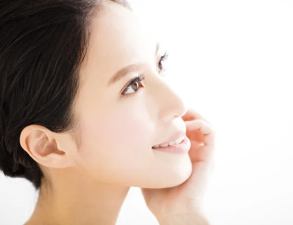 Closeup beautiful young   woman  face — Stock Photo, Image