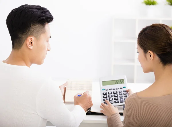 Husband and wife with family finance concept — Stock Photo, Image