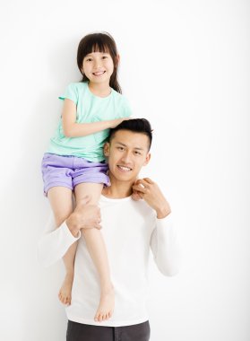 mutlu baba ve kızı sahip eğlenceli birlikte