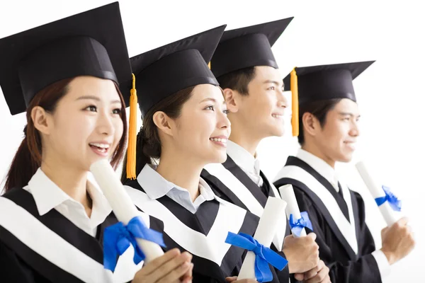 Happy Group of graduation Looking to the Future — Stock Photo, Image