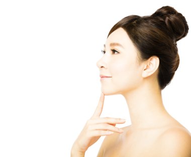 Temiz Taze Ciltli Genç Kadının Güzel Yüzü