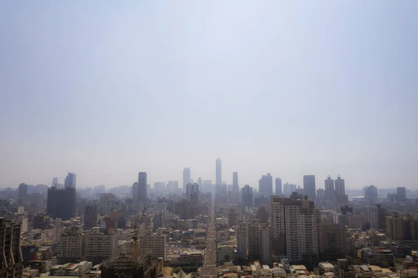 Aerial View Pm2 Air Pollution Kaohsiung City Taiwan — Stock Photo, Image