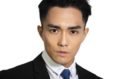 Yakından yakışıklı genç adam yüzü.