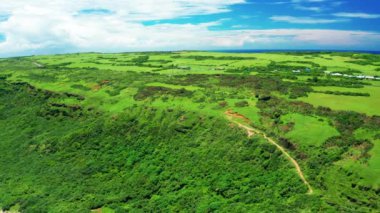 Kenting Ulusal Parkı ve Tayvan Longpan Parkı 'nın hava manzarası