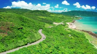 Kenting Ulusal Parkı ve Tayvan 'ın kıyı şeridi manzarası