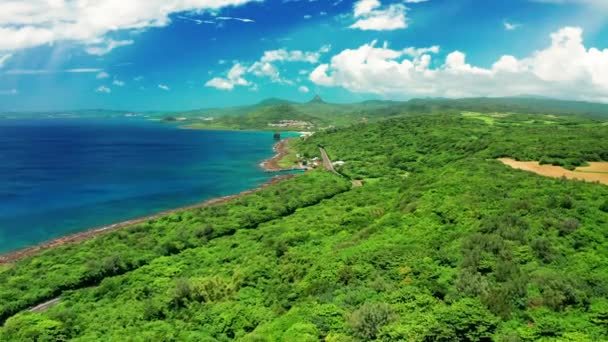 Vista Aérea Del Parque Nacional Kenting Costa Taiwán — Vídeo de stock