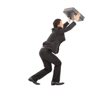 dehşete işadamı korumak için Evrak Çantası'nı kullanma. 