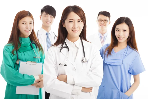 Professionella läkare team stående — Stockfoto