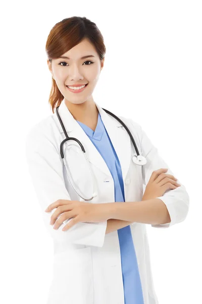 Full length of young smiling professional Doctor — Stock Photo, Image