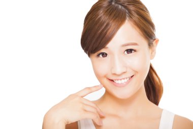 güzel genç Asyalı kadın yüzü