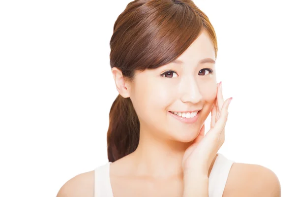 Beautiful  young asian woman face — Stock Photo, Image