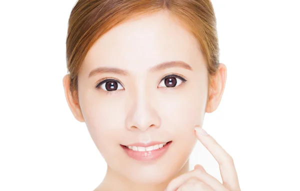 Beautiful  young asian woman face — Stock Photo, Image