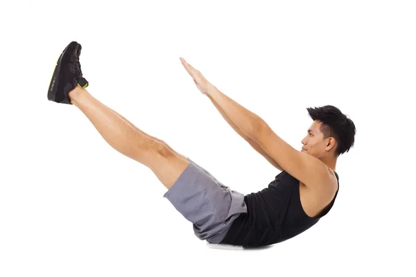 Young asian Handsome Man Doing  Exercise — Stock Photo, Image