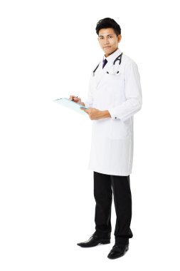 tam uzunlukta genç Asya tıp doktoru