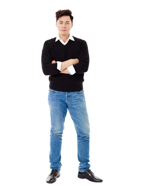 Full length portrait of  smiling young man — Stock Photo, Image