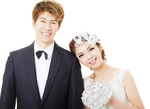 Bella asiatico sposa e sposo — Foto Stock