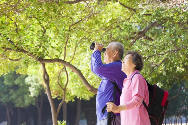 Happy asian senior Couple On Vacation — Stock Photo, Image