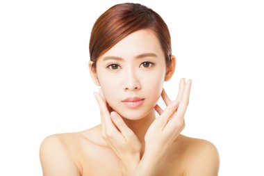 tatlı güzel genç kadın yüzü