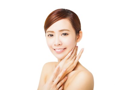 tatlı güzel genç kadın yüzü