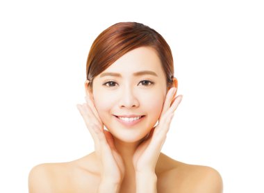 tatlı güzel genç kadın yüzü 