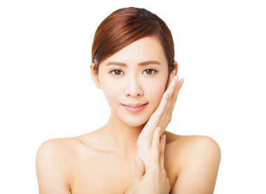 tatlı güzel genç kadın yüzü