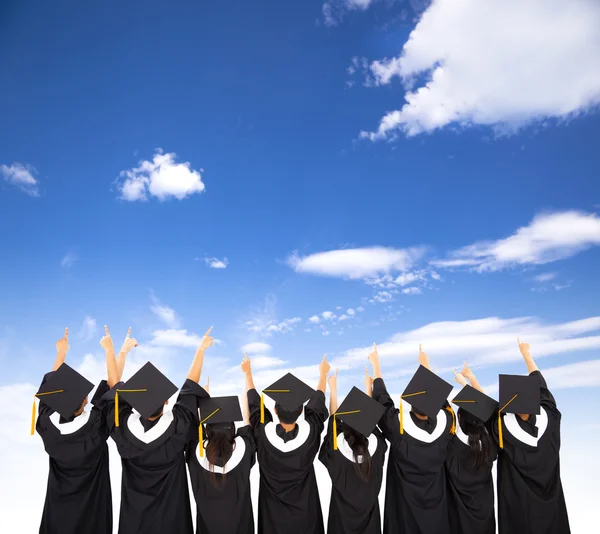 Rear view Of  Students Celebrating Graduation — Stock Photo, Image